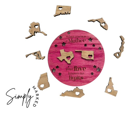 Mother State Togetherness Magnet - Texas (Pink)