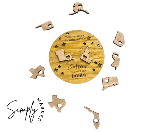 Grandmother State Togetherness Magnet - Louisiana (Yellow)