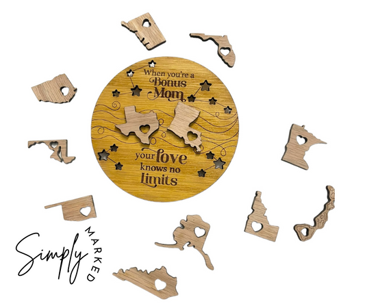 Bonus Mom State Togetherness Magnet - Texas (Yellow)