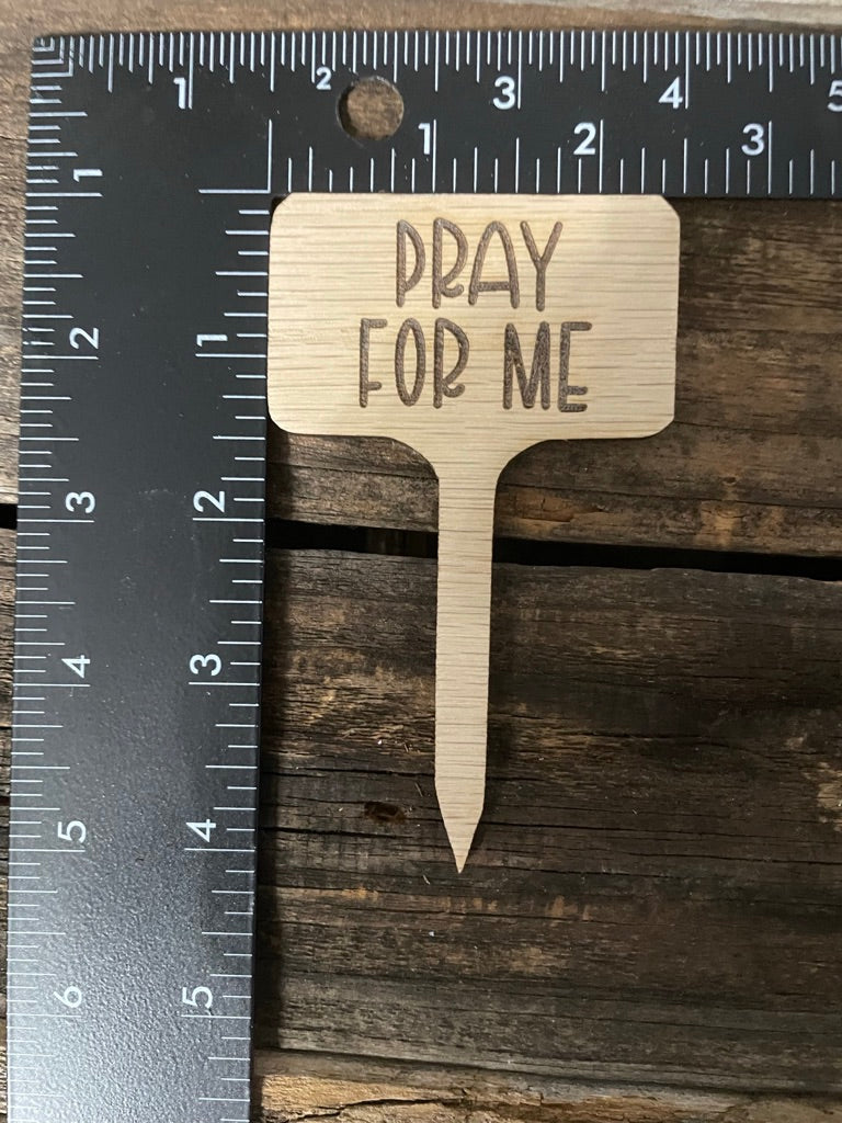 Pray For Me - Plant Stick