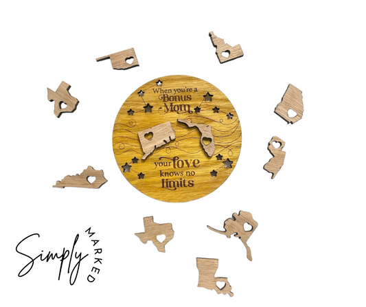 Bonus Mom State Togetherness Magnet - Connecticut (Yellow)