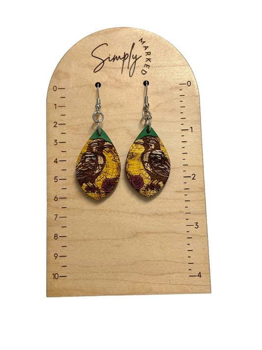 Raven Wood Earrings