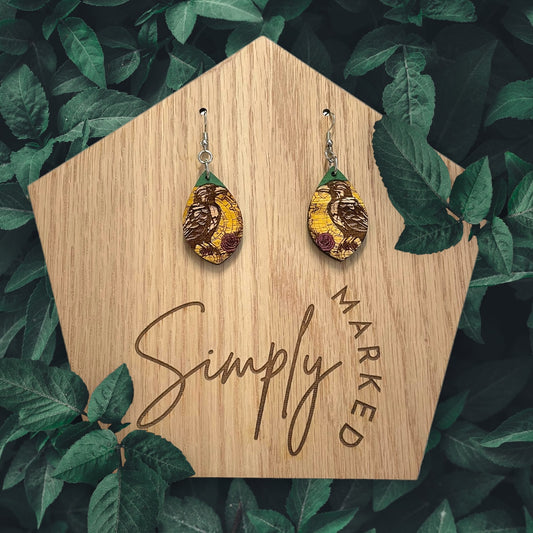 Raven Wood Earrings