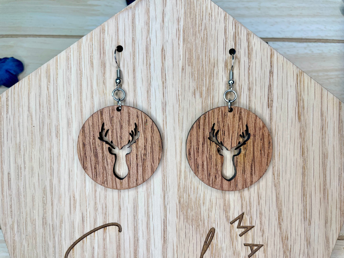 Deer Wood Earrings