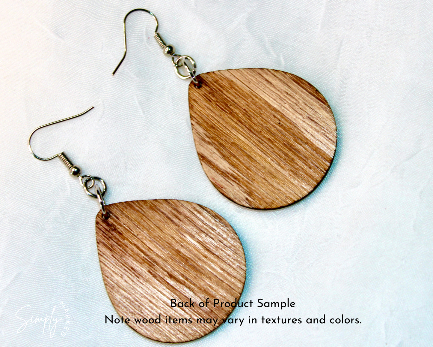 Octopus Reverse Engraved Wood Drop Earrings