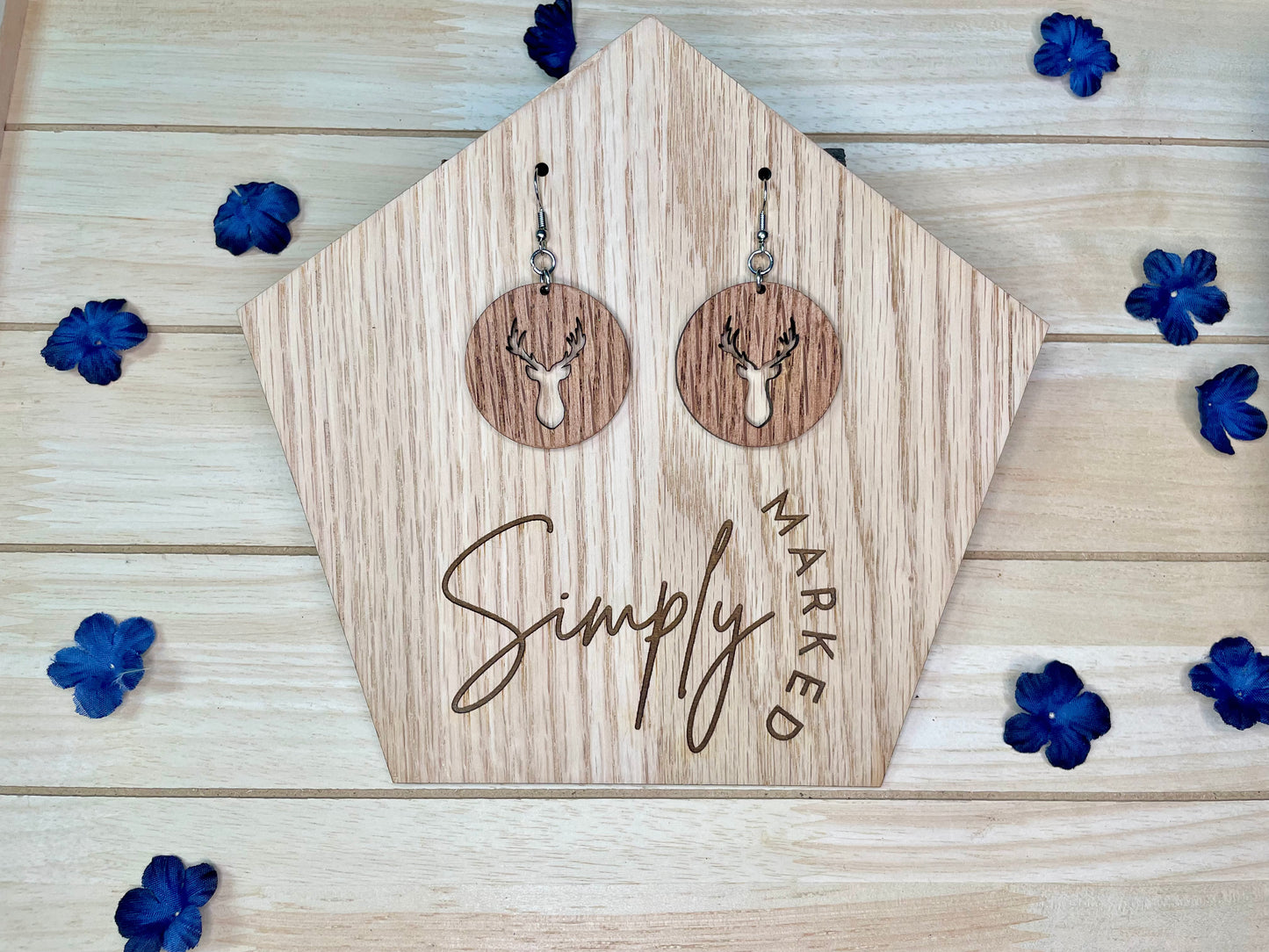 Deer Wood Earrings