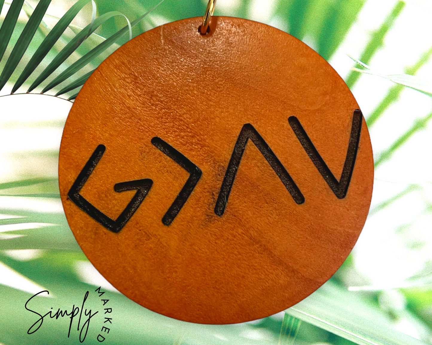 God Is Greater Than Highs and Lows Light Wood Charm