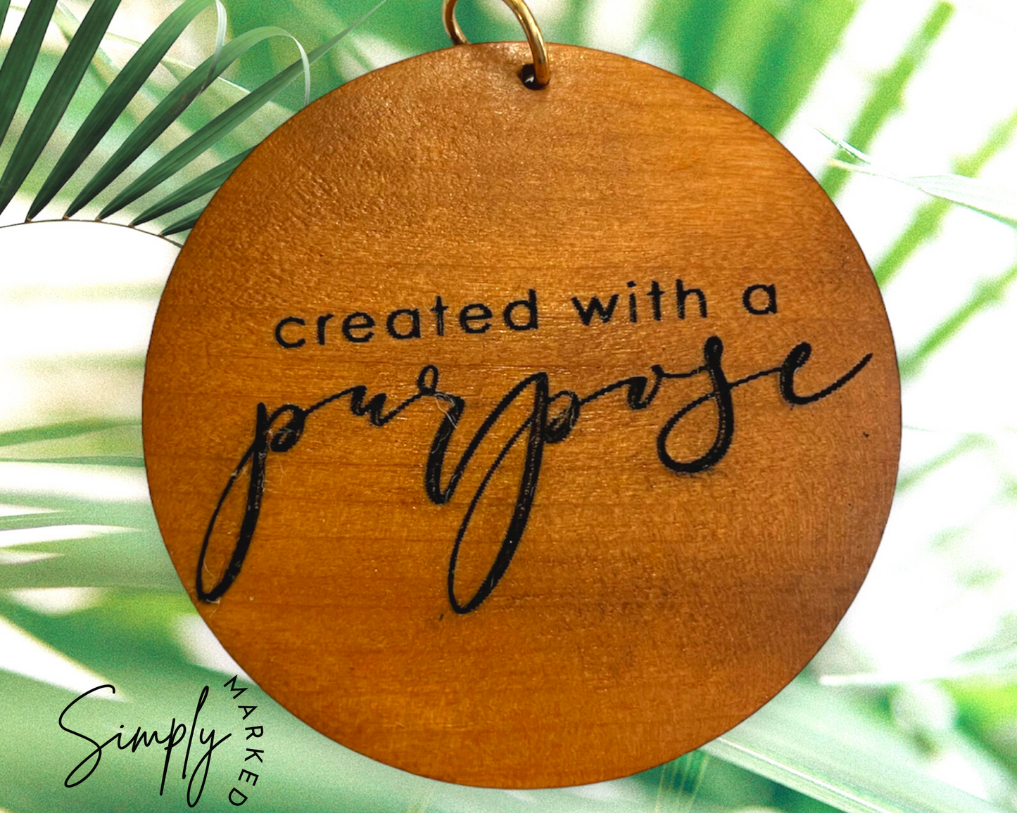 Created With A Purpose Light Wood Charm
