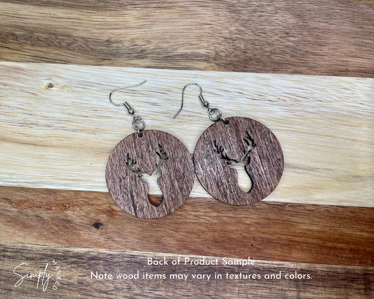 Deer Wood Earrings