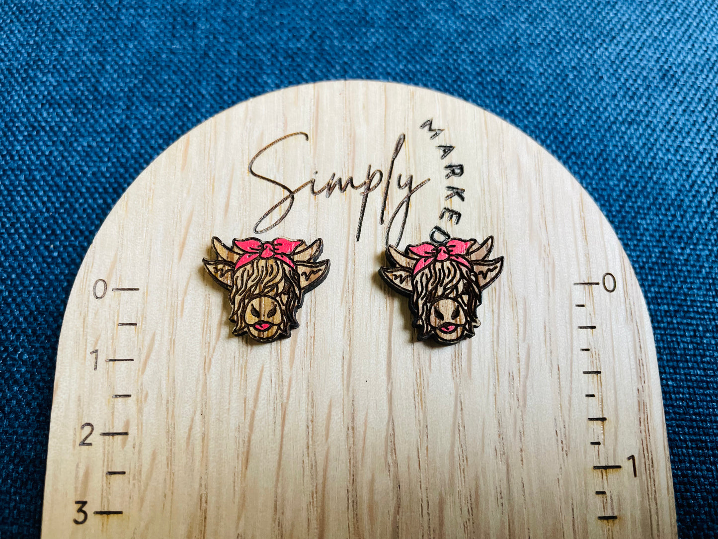 Highland Cow Stud Earrings