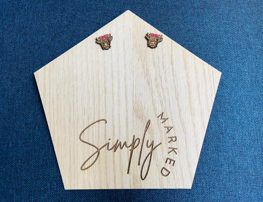 Highland Cow Stud Earrings