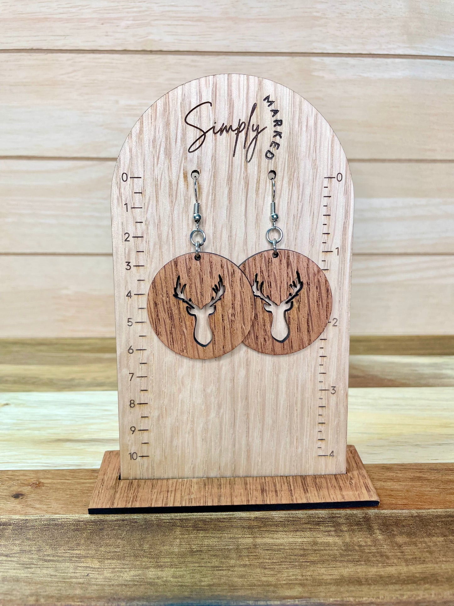 Deer Wood Earrings