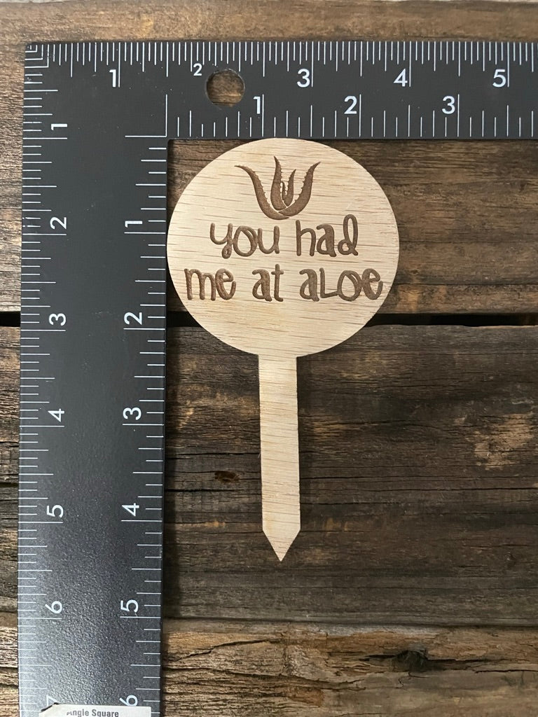 You Had Me At Aloe- Plant Stick