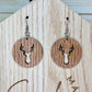 Deer Wood Earrings