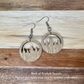 Tree Line Round Wood Earrings