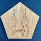 Flamingo Teardrop Acrylic Earrings