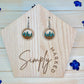 Tree Line Round Wood Earrings