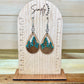 Tree Line Tear Drop Wood Earrings
