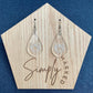Tiger Teardrop Acrylic Earrings