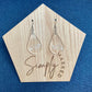 Turtle Teardrop Acrylic Earrings