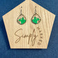 Field Soldier Distressed Wood Earrings
