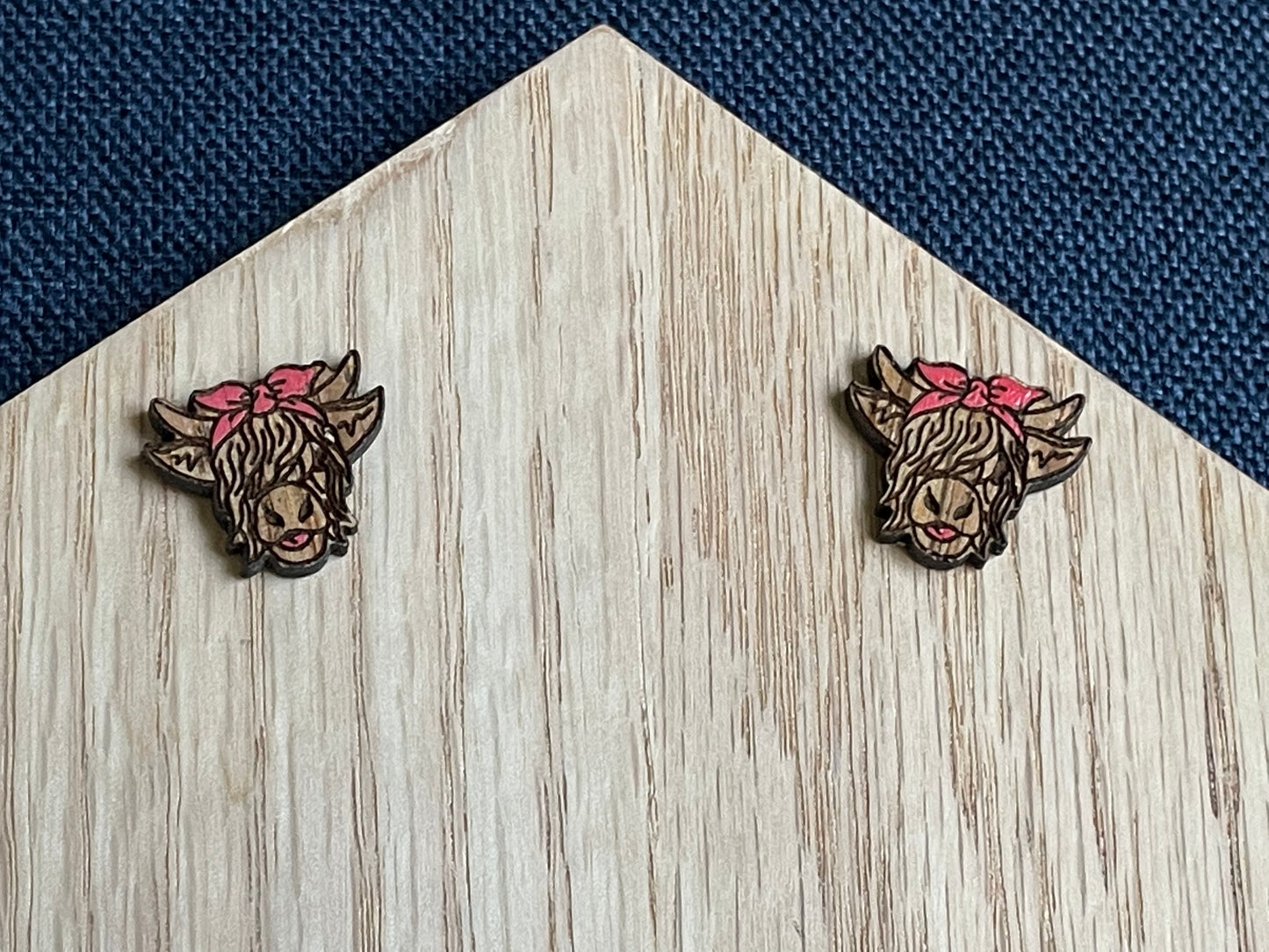 Highland Cow Stud Earrings